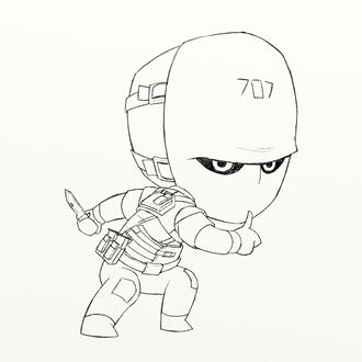 Chibi Sketch / Vigil from R6S