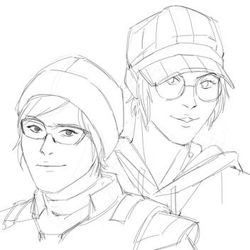 Sketch of Dokkaebi and IQ from R6S