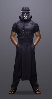 Study of an outfit designed by Arjun Saluja