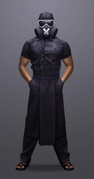 Study of an outfit designed by Arjun Saluja