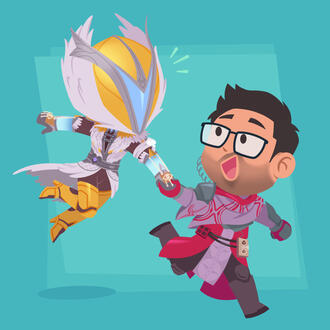 Lineless Chibi / Destiny 2 Guardian and Lodi for Cookie