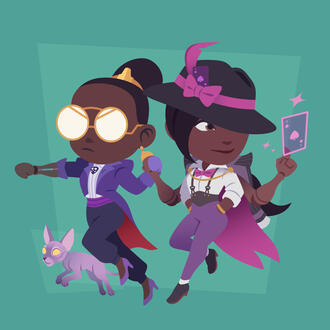 Lineless Chibi / Calico and Wraith from Deadlock