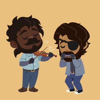 Lineless Chibi / Client's OCs, Thomas and Blake