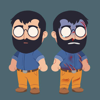 Lineless Chibi / Graham from The Night is Grey