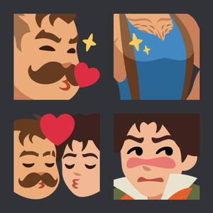 Lash and Pocket emotes for a Discord server